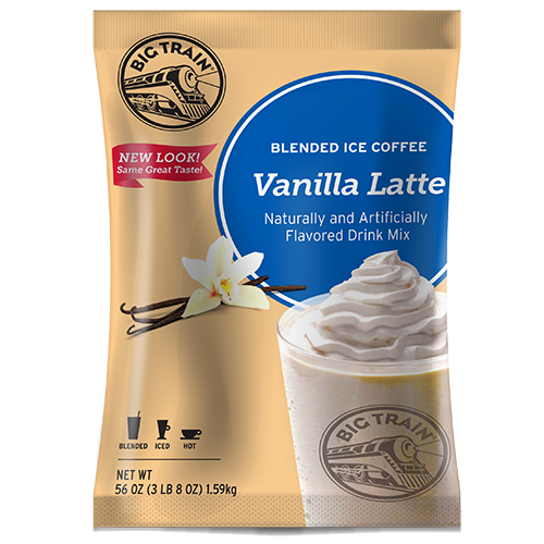 Big Train Vanilla Latte Blended Ice Coffee Mix (3.5 lbs) - CustomPaperCup.com Branded Restaurant Supplies