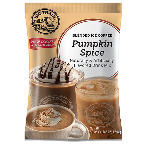 Big Train Pumpkin Spice Blended Ice Coffee Mix (3.5 lbs) - CustomPaperCup.com Branded Restaurant Supplies