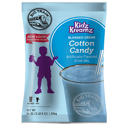 Big Train Cotton Candy Kidz Kreamz Frappé Mix (3.5 lbs) - CustomPaperCup.com Branded Restaurant Supplies