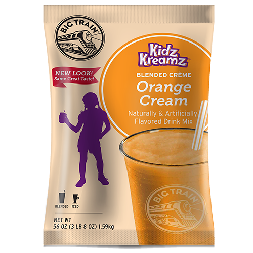 Big Train Orange Cream Kidz Kreamz Frappé Mix (3.5 lbs) - CustomPaperCup.com Branded Restaurant Supplies