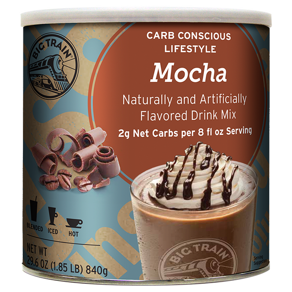 Big Train Low Carb Mocha Blended Ice Coffee Mix (1.85 lbs) - CustomPaperCup.com Branded Restaurant Supplies