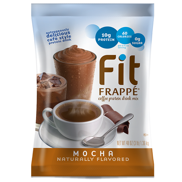 Big Train Fit Frappé Protein Drink Mix Mocha (3 lbs) - CustomPaperCup.com Branded Restaurant Supplies