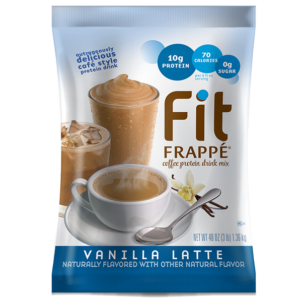 Big Train Fit Frappé Protein Drink Mix Vanilla Latte (3 lbs) - CustomPaperCup.com Branded Restaurant Supplies