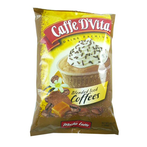 Caffe D'Vita Mocha Latte Blended Ice Coffee (3.5 lbs) - CustomPaperCup.com Branded Restaurant Supplies