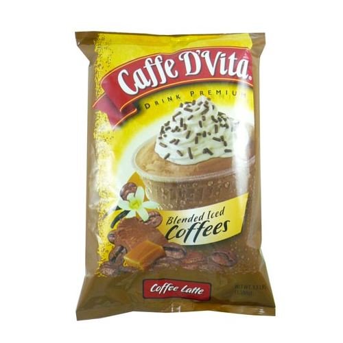 Caffe D'Vita Coffee Latte Blended Ice Coffee (3.5 lbs) - CustomPaperCup.com Branded Restaurant Supplies