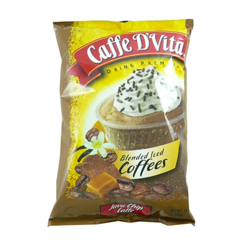 Caffe D'Vita Java Chip Latte Blended Ice Coffee (3.5 lbs) - CustomPaperCup.com Branded Restaurant Supplies