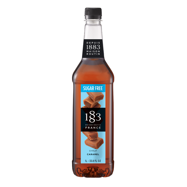 1883 Maison Routin Sugar Free Caramel Syrup (1L) - CustomPaperCup.com Branded Restaurant Supplies