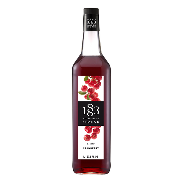 1883 Maison Routin Cranberry Syrup (1L) - CustomPaperCup.com Branded Restaurant Supplies