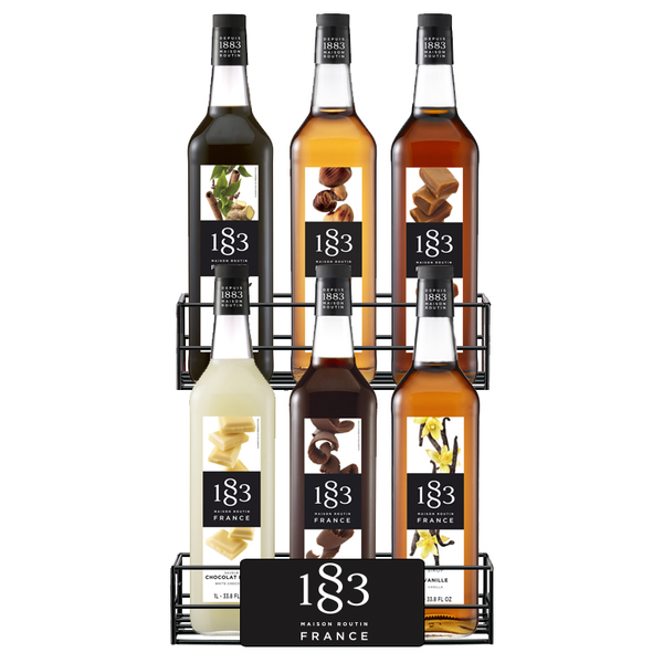 1883 Maison Routin Syrup Wire Rack (6 Bottles) - CustomPaperCup.com Branded Restaurant Supplies