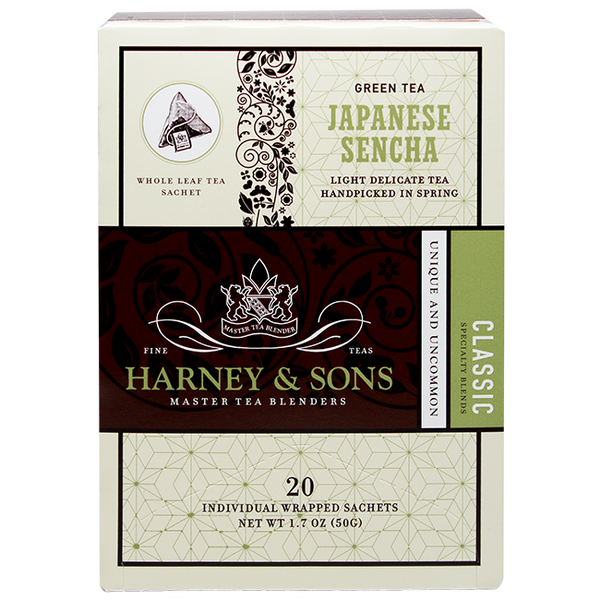 Harney & Sons Wrapped Japanese Sencha Tea - 6 Box Case - CustomPaperCup.com