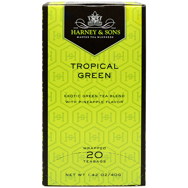 Harney & Sons Premium Tropical Green Tea - 20 Bag Box - CustomPaperCup.com Branded Restaurant Supplies