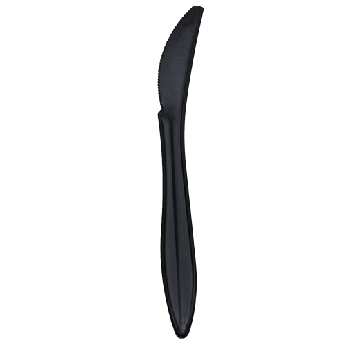 Karat PP Medium Weight Knives Bulk Box - Black - 1,000 ct - CustomPaperCup.com