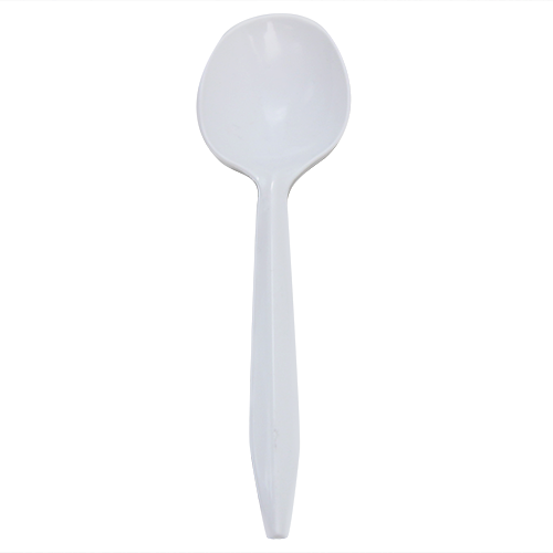 Karat PP Medium Weight Soup Spoons Bulk Box - White - 1,000 ct - CustomPaperCup.com
