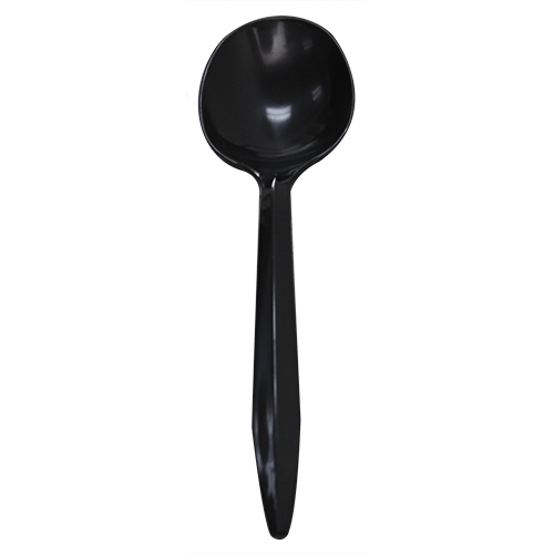 Karat PP Medium Weight Soup Spoons Bulk Box - Black - 1,000 ct - CustomPaperCup.com