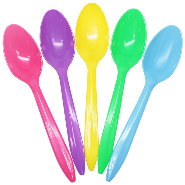 Karat PP Medium Weight Tea Spoons - Rainbow - 1,000 ct - CustomPaperCup.com