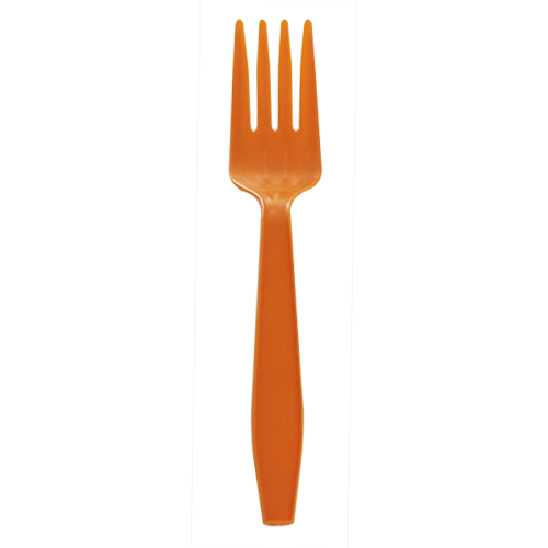 PP Extra Heavy Weight Forks - Orange - 1,000 ct - CustomPaperCup.com