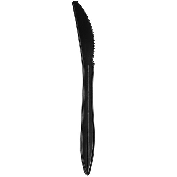 Karat PS Medium Weight Knives Bulk Box - Black - 1,000 ct - CustomPaperCup.com