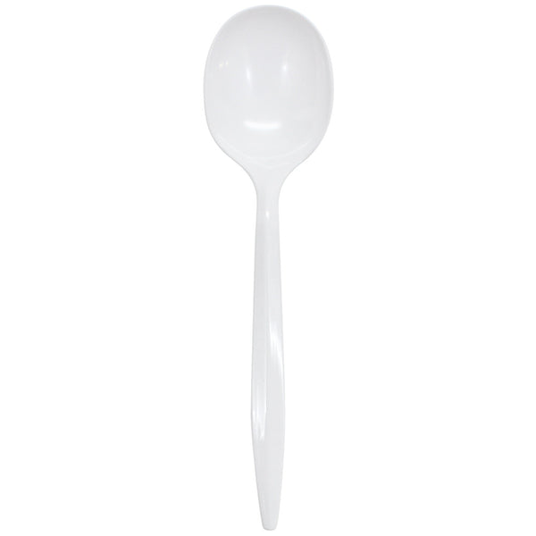 Karat PS Medium Weight Soup Spoons Bulk Box - White - 1,000 ct - CustomPaperCup.com