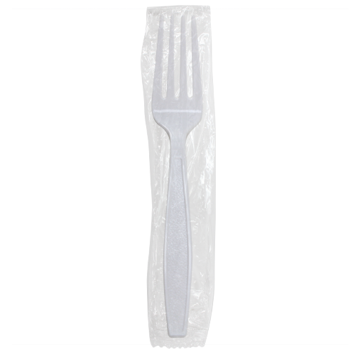 Karat PS Heavy Weight Forks - White - Wrapped - 1,000 ct - CustomPaperCup.com